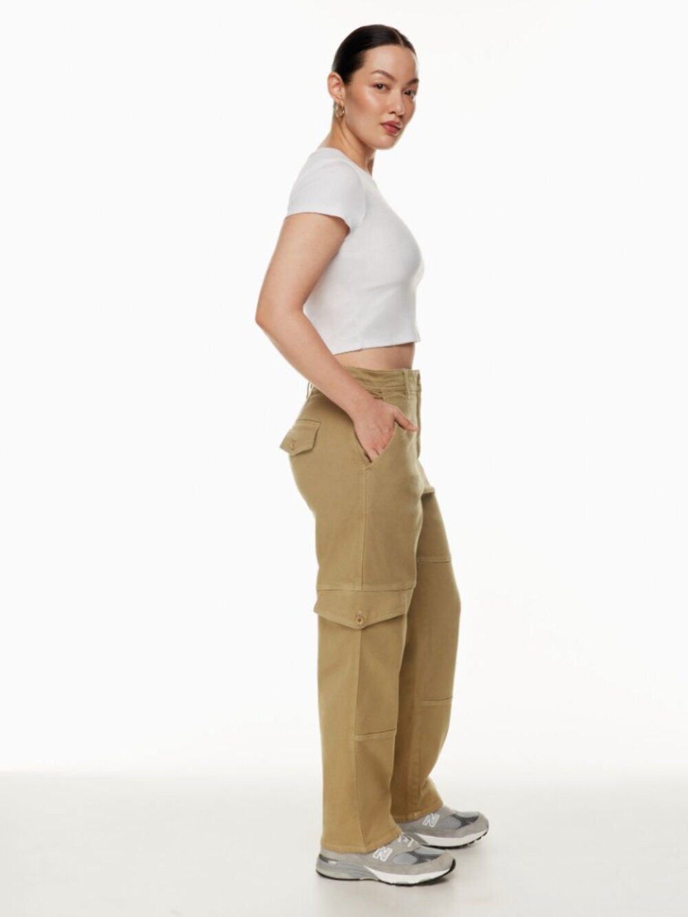 Wilfred Free | Aritzia Maeve Cargo Pants Khaki Tan Utility Neutral | Size 8